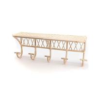 Amadeus Mensola Appendiabiti in Rattan 87x25x35, Medio