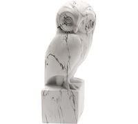 Amadeus Statuetta Gufo in poliresina, Effetto Marmo, Standard