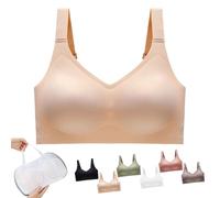 Amaframe Reggiseno Senza Ferretto Plus con Una Borsa Lavareggiseni, Amaframe Taglie Grandi per Coppe Grandi per Fornire Un Supporto Extra (IT, Testo, XL, Regular, Regular, Nudo)