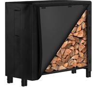 Amagabeli 122cmx122cmx35,56cm Portalegna da Esterno per Legna da Ardere Robusto Impilatore di legno Scaffale Porta legnaia da ardere