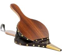 Amagabeli Mantice per Camino 42cm Grande Soffietto in Legno Soffietto per Camini e Grill Soffiatore ad Aria Manuale Wooden Fire soffietto in Legno Naturale per Camino Campeggio Barbecue con Cinturino