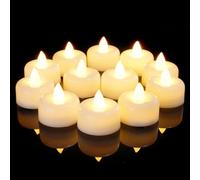 AMAGIC Confezione da 12 lumini a LED senza fiamma, a batteria, elettrici, falsi tealight per votive, Natale, decorazione della casa, matrimonio, decorazione da tavolo