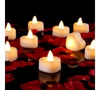 AMAGIC Set di 1000 petali di rosa artificiali e 12 lumini a forma di cuore - Set romantico per proposta di matrimonio, anniversario, San Valentino, decorazione da tavolo per matrimonio, bianco caldo