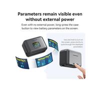 AMAGISN Caricabatterie Rapido Portatile per X5, Caricabatterie A Doppia Porta da 36 W per Accessori per Action Camera per Insta 360 X5