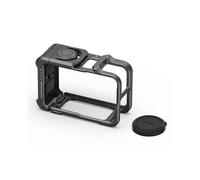 AMAGISN Metal Camera Cage Protective Case with Buttons with Lens Cap for OSMO Action 5 Pro /4/3 Action Camera Accessories