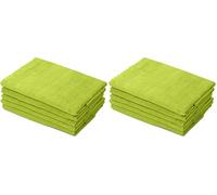 Amago Set di 10 Strofinacci in Microfibra, Panni da Cucina, Lasercut, 30 x 50 cm, Verde