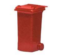 Amagogo 1/64 Miniature Scene Diorami Decorativi Paesaggio Esterno Realistico Treni Architettonici Mini Bidone della Spazzatura Figura in Resina Modello, Rosso