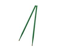 Amagogo 1 paio di bacchette per batteria in legno, set di bacchette portatili, impugnature lisce e comode, professionali per esercizi di percussioni acustiche, 5a Verde