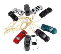 Amagogo 10 Modellini di Automobili, Treni, Edifici, Parcheggi, Paesaggi, Scala N.
