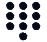 Amagogo 10 pezzi Mic Furry Purry Muff Mic Cover set portatile Riduci il rumore del Mini parabrezza peloso per la registrazione esterna, Nero