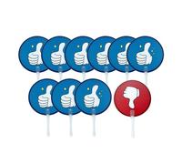 Amagogo 10x Palette per pollice in su e pollice in giù, Palette per asta, Segnali di interazione tra insegnanti e studenti