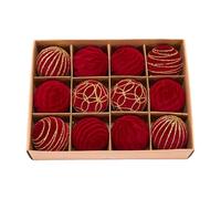Amagogo 12 pezzi di palline di Natale, decorazioni per l'albero di Natale, pendenti fai da te per l'albero di Natale, per hotel, compleanni, matrimoni