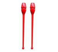 Amagogo 2 Pezzi di Palo per Esercizi di Ginnastica Ritmica da 17,32 Pollici Facile da Controllare, Attrezzatura per L'allenamento di Ginnastica per Spetta, Rosso