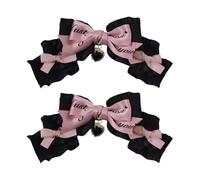 Amagogo 2 pezzi fermagli per capelli con fiocco Lolita, fiocchi per capelli Cosplay giapponese con doppia coda di cavallo, fiocco gotico, dolce decorazione, Rosa
