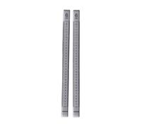 Amagogo 2 Pezzi Guide per mattarello, Barra di livellamento, bastoni livellatori per Impasto Liscio, righelli per Biscotti, Pizza, Burro, Biscotti, ceramiche, 6mm