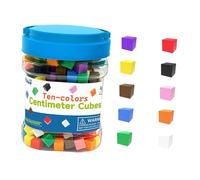 Amagogo 300x Cubi Centimetrici 1cm 10 Colori Matematica Manipolativi Giocattoli di Ordinamento dei Colori Matematica Conteggio per Giochi Famiglia
