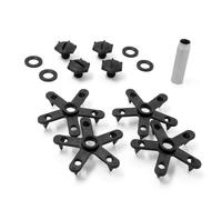 Amagogo 4 Pezzi Ancoraggi per Moquette Auto Antiscivolo, Ancoraggio per Tappetini con Base a sei punte, Resistente, Clip Universali Tappetino Auto, Veicoli