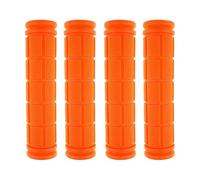 Amagogo 4 Pezzi Manopole per Manubrio Impugnature Antiscivolo Coperture di Ricambio Accessori per Bici con Trama Speciale Adatto per Bici Pieghevoli Bici da C, Orangina