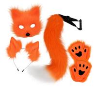 Amagogo 4 Pezzi Maschera da Volpeggiante | Cinghia in Vita Regolabile, Set di Accessori da volpeggiante, Peluche, per Servizi Fotografici, Cosplayer