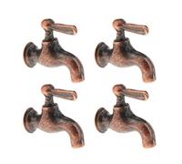 Amagogo 4 Rubinetti per Bagno per Casa delle Bambole in 1:12, Rubinetto per Doccia, Rame