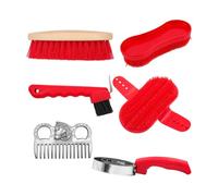 Amagogo 6 Pezzi Kit di Toeletta per Cavalli con Borsa di Conservazione Resistente Polvere per Cavalieri, Groom Maneggio, Dopo la Cavalcata