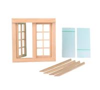 Amagogo Accessori per Micro Scene di finestre per Case delle Bambole in 1/12, Parti Non verniciate, Oggetti di Scena, Decorazioni per Case delle Bambole