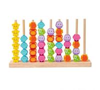 Amagogo Anelli Impilabili per Bambini Gioco Educativo Legno Torre Impilabile Puzzle Forme Blocchi Colorati per Abbinare Posizionare Costruire Adatto