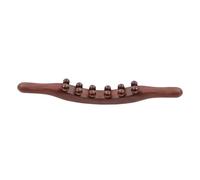 Amagogo Asta massaggiante in legno con perline, strumento Guasha per compleanno, massaggio drenante per modellare il corpo, schiena, atleti, persone che, 12 Perle Carbonizzate