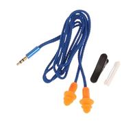 Amagogo Auricolari da 3,5 mm senza microfono e controllo Tappi per le orecchie morbidi con cavo Auricolari da lavoro per bambini e adulti che lavorano, Blu 70 Cm