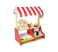 Amagogo Bambini Gioco di Ruolo Banco Panini Registratore Accessori in Legno per Servire Vendere E Allenare Condivisione E Comunicazione Adatto a Gioco in Casa Asilo Area Gioco Regalo