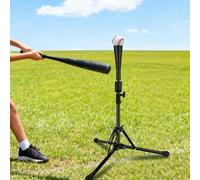 Amagogo Baseball Training T Stand Attrezzatura Allenamento Pieghevole Regolabile Base Tripode Struttura Solida Tubo Ferro Cappuccio Gomma Adatto per, Palo Diviso Pieghevole