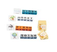 Amagogo Blocchi di Legno Gioco di ortografia di Parole Giocattolo di apprendimento in età prescolare Gioco educativo di di Parole ABC dal Veloce, Senza Campana