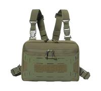 Amagogo Borsa da petto multifunzionale con imbracatura per campeggio, allenamento, pesca e viaggi, Verde