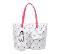 Amagogo Borsa da spiaggia con cerniera da donna per weekend, vacanze, palestra, shopping, ufficio, Fiore