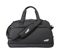 Amagogo Borsone da viaggio, da golf, da weekend, da notte, resistente ai graffi, con scomparto per scarpe, per viaggio, articoli da toeletta e allenamento, Nero