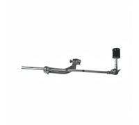 Amagogo Braccio Supporto Piatti Estendibile Accessorio Batteria Zincato Montaggio Robusto Postazione Affidabile per Batteristi Concerti Studio Utilizzo Casalingo, 4-Sezioni Lungo