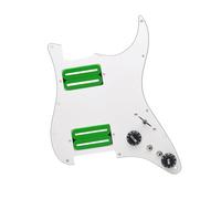 Amagogo Cablaggio pickguard per chitarra elettrica Caricato Ricambio Professionale Pickguard Precablato Scratchplate per ST Accessorio, Verde Bianco