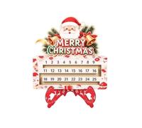 Amagogo Calendario Natalizio in Legno con Alloggiamento per Numeri E Marcatore da Spostare Ogni Giorno Fino Alla Vigilia, style to 2