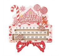 Amagogo Calendario Natalizio in Legno con Alloggiamento per Numeri E Marcatore da Spostare Ogni Giorno Fino Alla Vigilia, style to 3