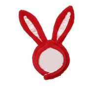 Amagogo Cappello con Orecchie di Coniglio Berretto Peluche Corto Travestimento Accessorio Orecchie Lunghe Effetto Adatto per Party Giovani Adulti, Red, Kids Long Ear