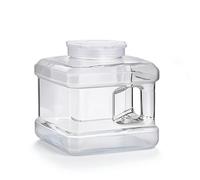 Amagogo Caraffa Trasparente Contenitore Acqua Dispenser Brocca Serbatoio con Tappo con Foro per Tubo Bocca Larga 100mm Resistente al Calore Pc Alimentare Adatta per Tavolo da Tè Campeggio Guida a 5L