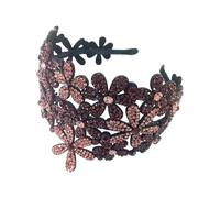 Amagogo Cerchietto per capelli con fiori, cerchietto per capelli con gioielli, accessori per capelli con brillantini per famiglie, amici, feste,