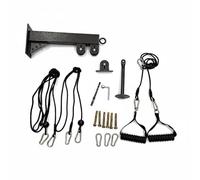 Amagogo Chest Training Equipment Lat Machine Domestica Pulley Stazione Compatta Maniglie Remata Acciaio Robusto Movimento Più E Controllato in Trazione Adatto , Combinazione Maniglia Per Petto