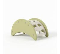 Amagogo Children Balance Bridge Arco Arrampicata Ponte Equilibrio Dondolo Scaffale Giochi Materiale HDPE Liscio con Bordi, Verde, Struttura Da Arrampicata A Luna