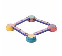 Amagogo Children Balance Bridge Set di Equilibrio per Bambini Passerella Allenamento Passi Stabili Pedane Testurizzate Strada di Gioco Modulare Plastica