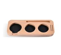 Amagogo Coffee Tamper Stand Base Tamper Supporto Organizer Espresso Vano Multiscomparto Legno Massello Alloggio Portafiltri, 58mm, Base di Stoccaggio in Legno di Faggio