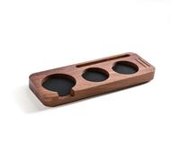 Amagogo Coffee Tamper Stand Base Tamper Supporto Organizer Espresso Vano Multiscomparto Legno Massello Alloggio Portafiltri, 58mm, Base di Stoccaggio in Legno Sapele