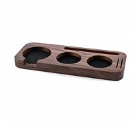 Amagogo Coffee Tamper Stand Base Tamper Supporto Organizer Espresso Vano Multiscomparto Legno Massello Alloggio Portafiltri, 51/53mm, Base di Stoccaggio in Noce Nero