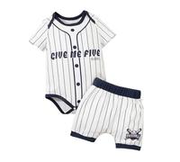 Amagogo Completi Estivi per Bambini Set Top Senza Maniche E Pantaloncini Set di Vestiti Estivi per Bambini Carino E Comodo Da Indossare per La Casa, Da 6 a 9 mesi, Taglia unica
