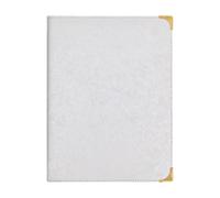 Amagogo Copertina per menu del ristorante, libro trasparente ed elegante, formato A4, commerciale, 9,6 x 12,6 pollici, cartella per menu per ristorante, bar, Bianco